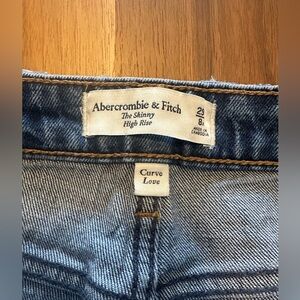 A&F High Rise Skinny Curve Love Jeans